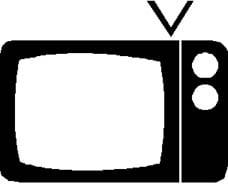 flat screen tv and back
