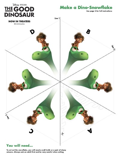 TheGoodDinosaurDinoSnowflake