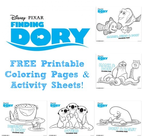 coloring pages of baby dory