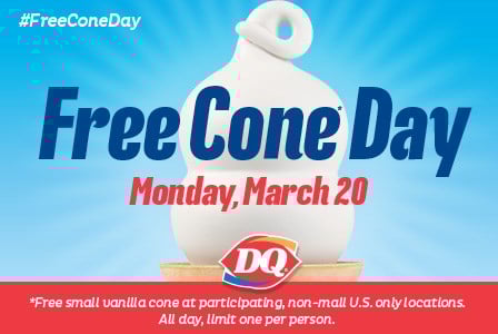 dairyqueenfreeconeday2017