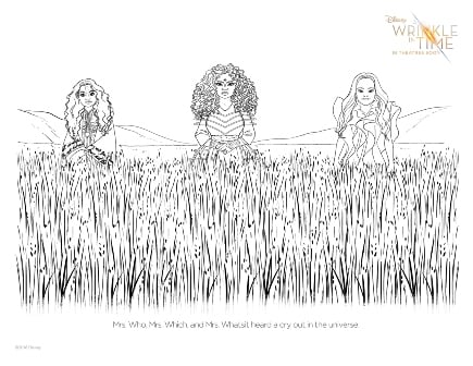 A Wrinkle in Time Coloring Page