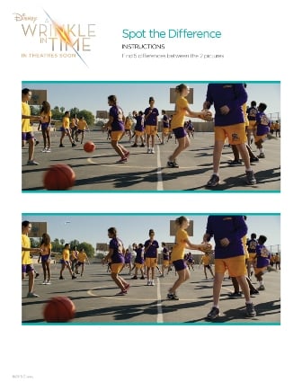 A Wrinkle in Time Spot the Difference