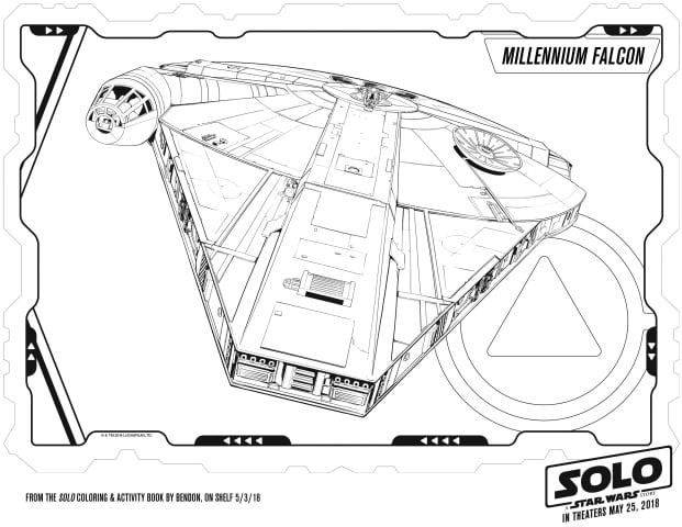 Solo A Star Wars Story Millennium Falcon Coloring Page