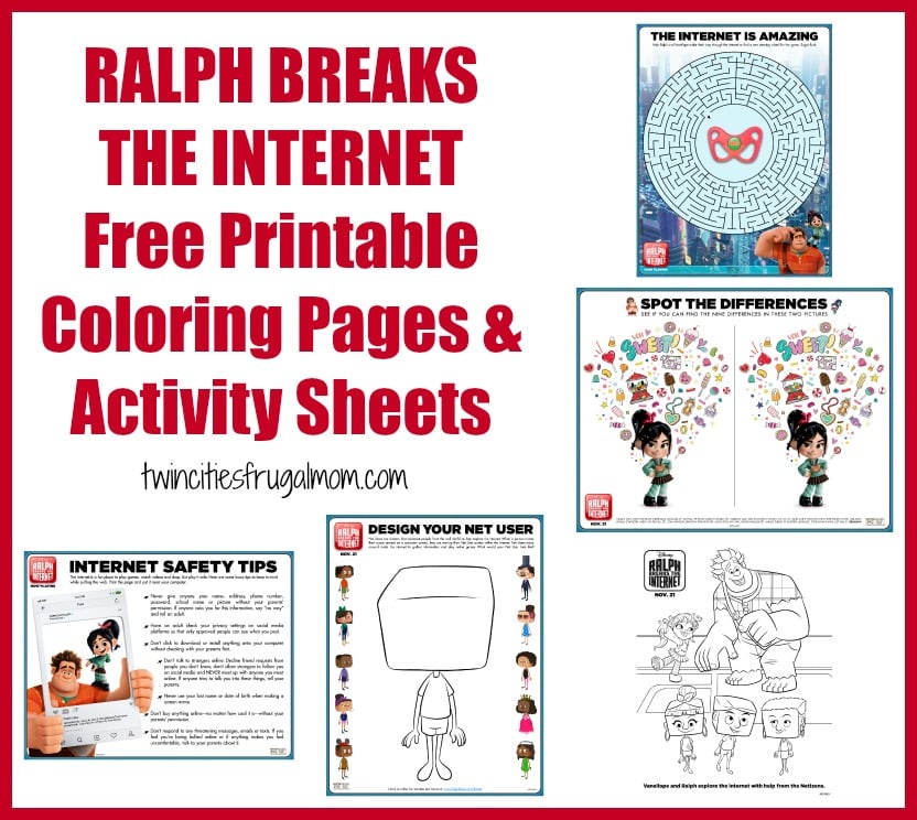 Ralph Breaks the Internet Free Printables