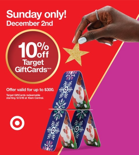 Target 10% Off Gift Cards