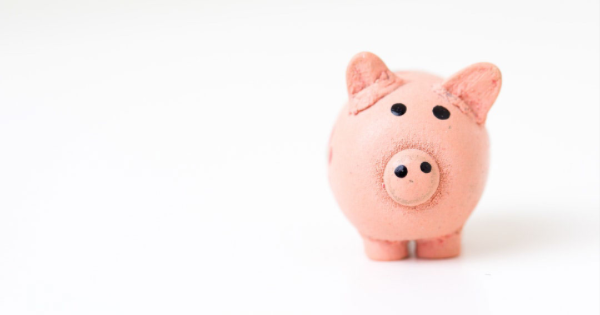 Money away for retirement piggy bank