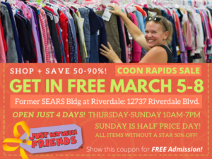 JBF Coon Rapids Free Coupon 2020