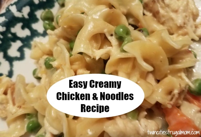 Easy Creamy Chicken & Noodles