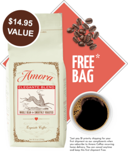 Amora free coffee