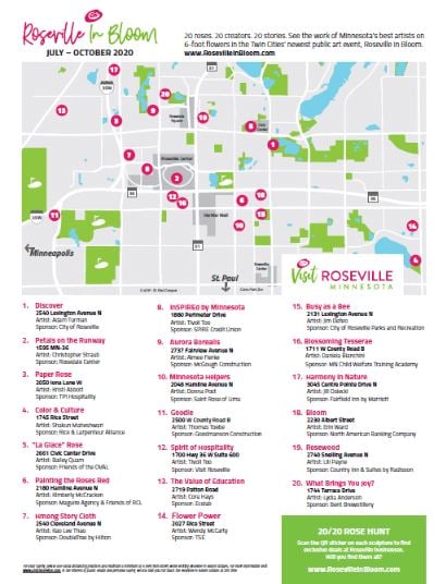Roseville in Bloom map