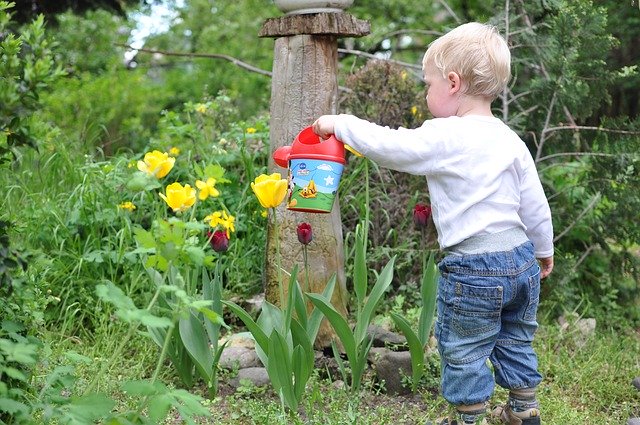 Child gardening
