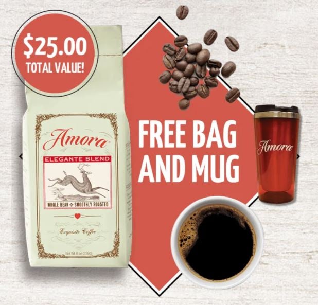 amora free bag mug