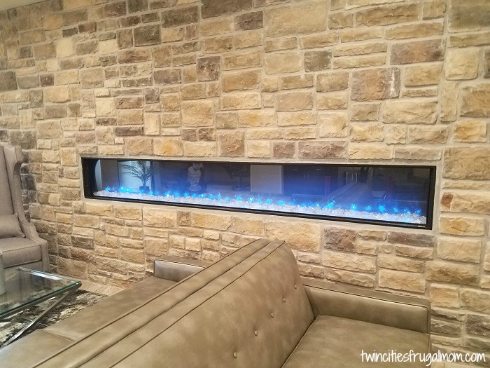 Cobblestone Suites lobby fire