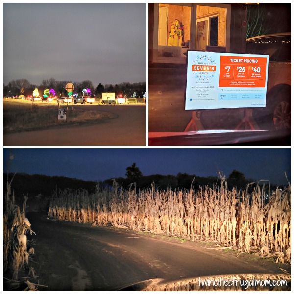 Sever's Holiday Lights Entrance