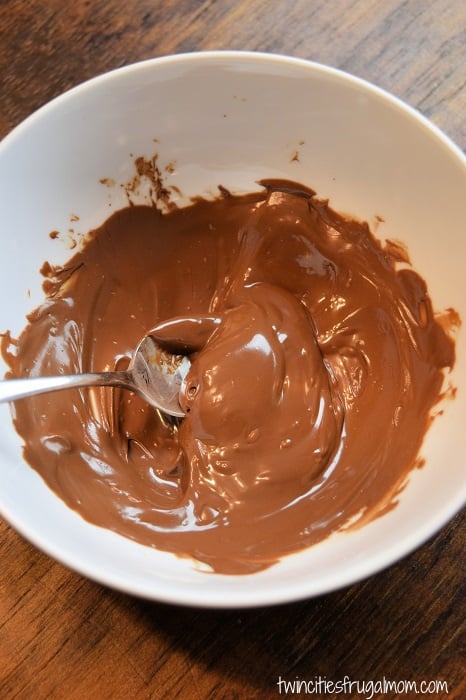 Melted hot chocolate chips