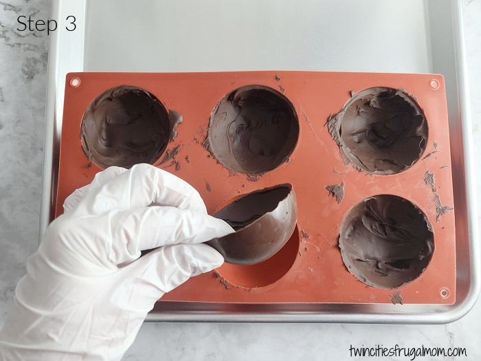 Mocha Hot Chocolate Bombs Step 3