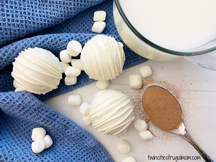 White Chocolate Hot Cocoa Bombs