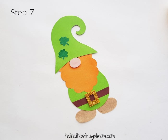 Leprechaun Gnome Paper Craft Step 7