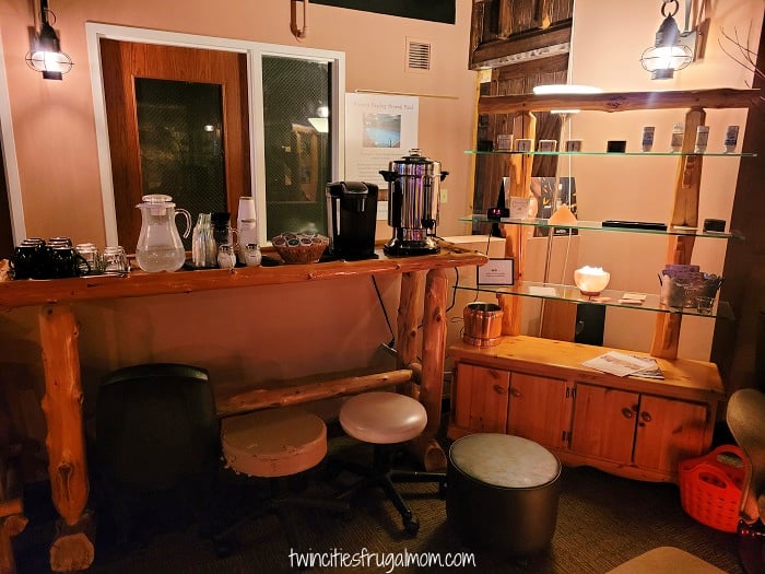 Relaxation room beverages