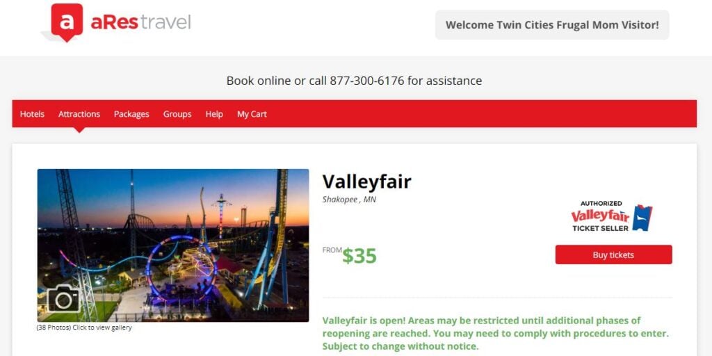 Valleyfair aRes Travel TCFM