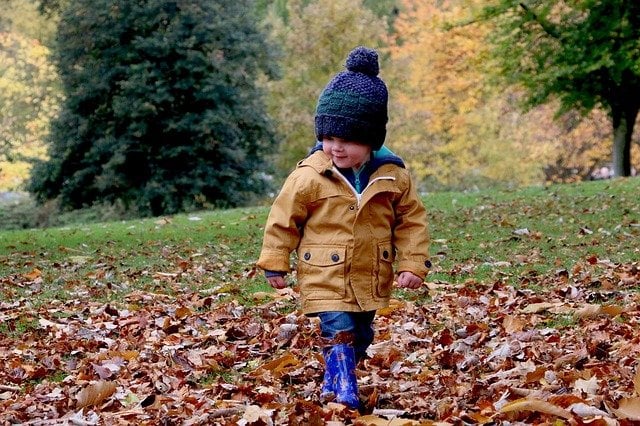 child autumn fall