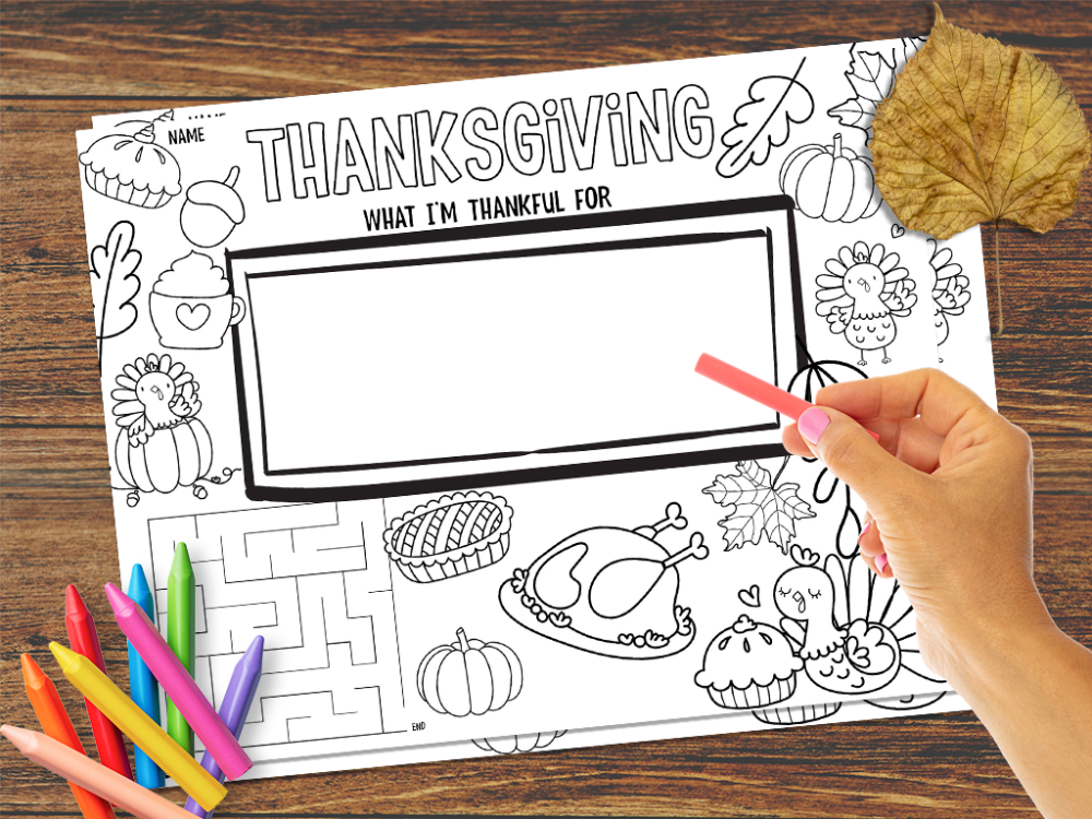 Printable Thanksgiving Activity Placemats for Kids - Twin Cities Frugal Mom