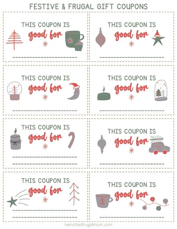 festive frugal gift coupons 2
