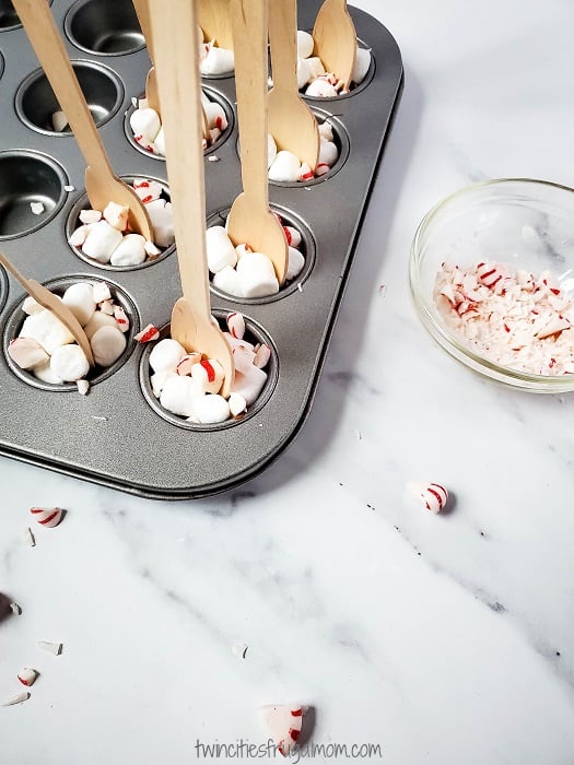 peppermint marshmallow cocoa spoons finished