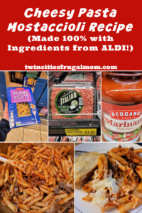 Cheesy Pasta Mostaccioli Recipe ALDI Pinterest