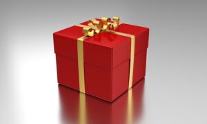 valentine red present
