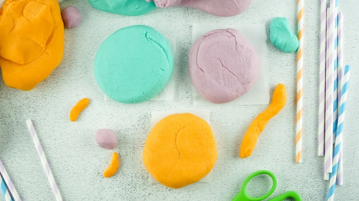 homemade playdough colors