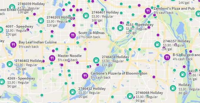 upside app map twin cities