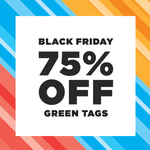 black friday goodwill green tag