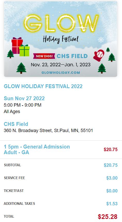 glow festival regular price 2022