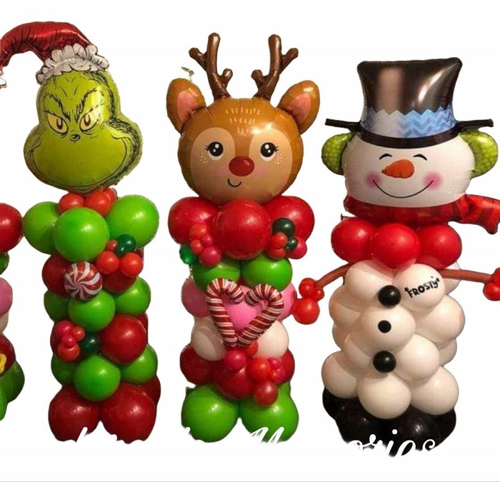 adorable memories holiday character balloons white background