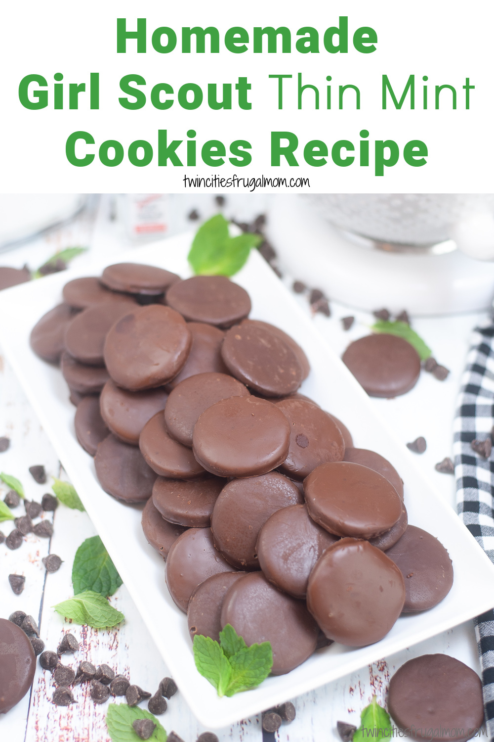 homemade girl scout thin mint cookies recipe pinterest