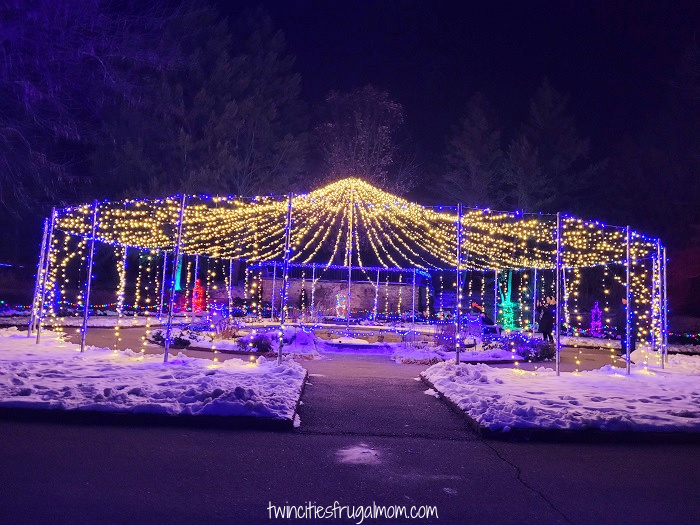 winter lights tent