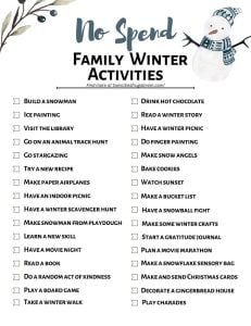 TCFM No Spend Winter Activities