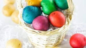 easter egg potatoes basket
