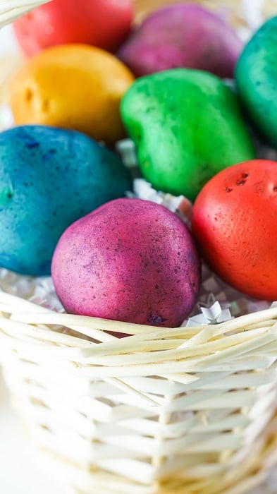 easter egg potatoes dyed