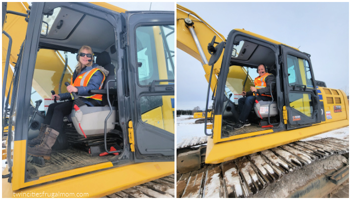 extreme sandbox sitting in excavators
