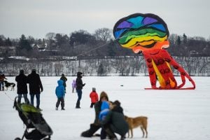 Photo of the Lake Harriet Kite Festival.