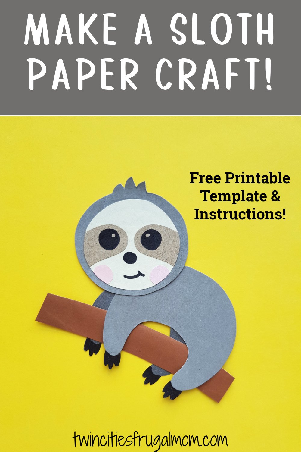 make a sloth paper craft