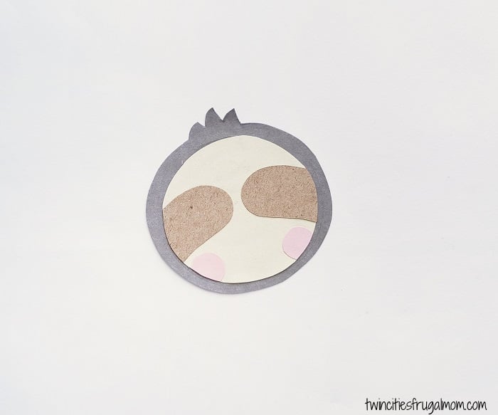 sloth paper craft step 5