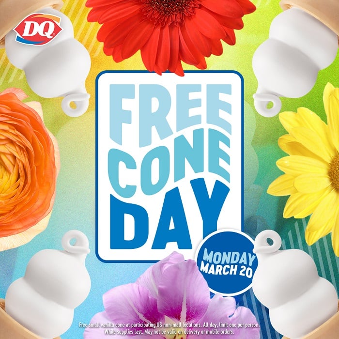free cone day march 20