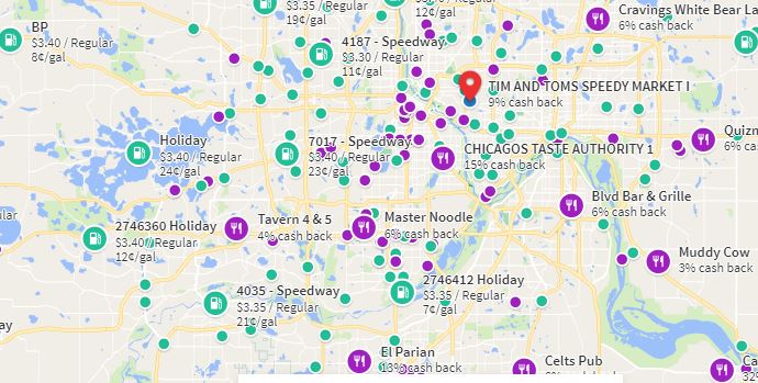 get upside map twin cities