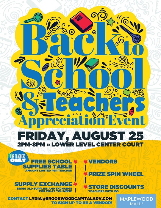 maplewood mall teacher appreciation 2023