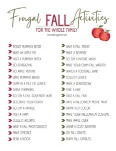 TCFM Frugal Fall Activities