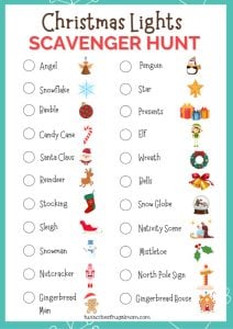 TCFM Christmas Lights Scavenger Hunt