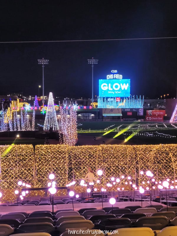 glow holiday lights field